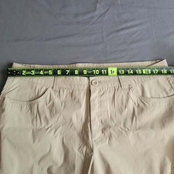 Eddie Bauer Capri Pants Womens 16 Tan Brown Rainier UV Protection Water Repel - Picture 6 of 13